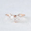 0.6 CT Marquise & Pear Shaped Moissanite Cluster Wedding Band - crownmoissanite