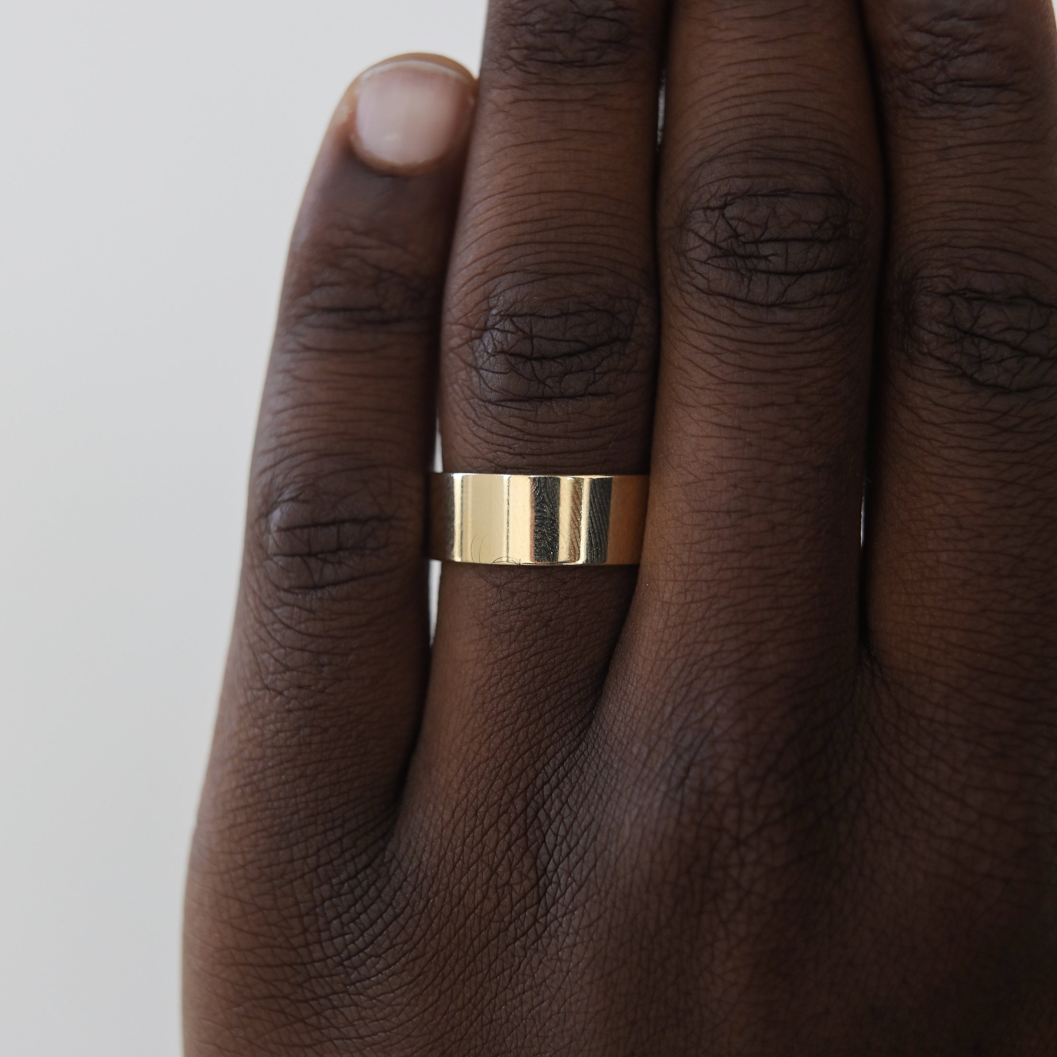 Satin-Finish Classic Yellow Gold Men's Band - crownmoissanite