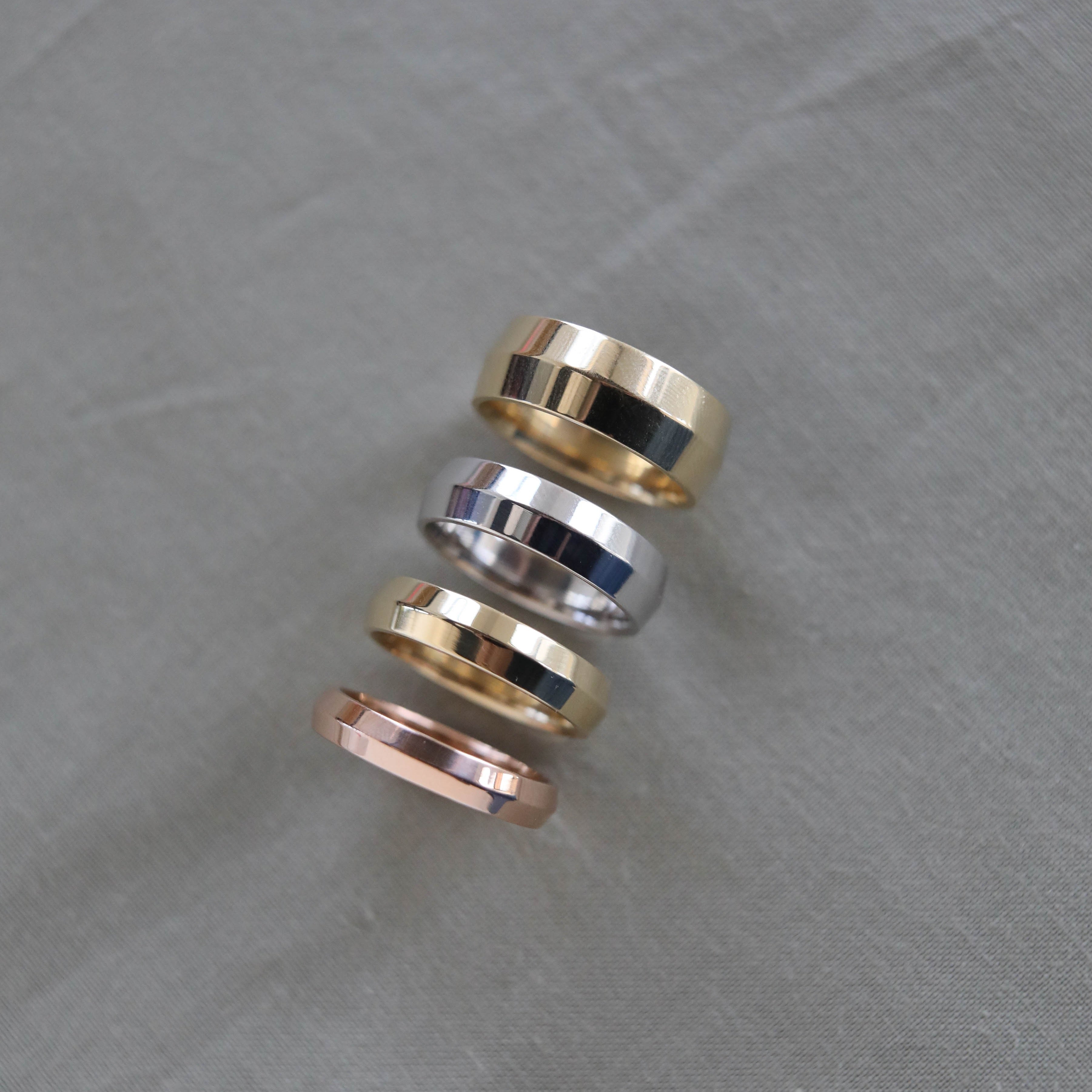 Polished Finish Yellow Gold Regular Men's Wedding Band - crownmoissanite