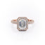 1.91 CT Emerald Cut Halo Triple Pave Setting Moissanite Engagement Ring - crownmoissanite