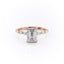 2.10 CT Emerald Cut Solitaire Pave Setting Moissanite Engagement Ring - crownmoissanite