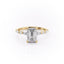 2.10 CT Emerald Cut Solitaire Pave Setting Moissanite Engagement Ring - crownmoissanite