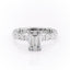 2.30 CT Emerald Cut Pave Setting Moissanite Engagement Ring - crownmoissanite