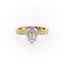 2.10 CT Emerald Cut Solitaire Pave Setting Moissanite Engagement Ring - crownmoissanite