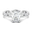 1.33 CT Oval Cut Twisted Pave Moissanite Engagement Ring - crownmoissanite