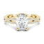 1.33 CT Oval Cut Twisted Pave Moissanite Engagement Ring - crownmoissanite