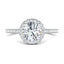 1.0 CT Round Cut Halo Moissanite Engagement Ring - crownmoissanite