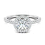 1.0 CT Round Moissanite Diamond Halo Engagement Ring - crownmoissanite
