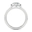 1.0 CT Round Moissanite Diamond Halo Engagement Ring - crownmoissanite