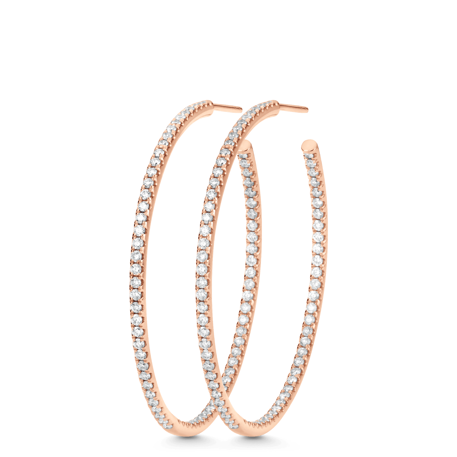 1.37 TCW Round Moissanite Diamond Hoop Earrings - crownmoissanite