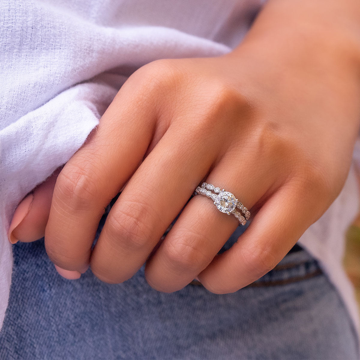 1.80 CT Round Moissanite Diamond Solitaire Engagement Ring - crownmoissanite