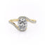 2.0 CT Elongated Cushion Cut Solitaire Bypass Setting Moissanite Engagement Ring - crownmoissanite