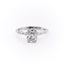 2.0 CT Elongated Cushion Cut Solitaire Hidden Halo/ Dainty Pave Setting Moissanite Engagement Ring - crownmoissanite