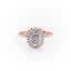 2.0 CT Elongated Cushion Shaped Moissanite Halo Engagement Ring - crownmoissanite