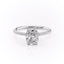 2.0 CT Elongated Cushion Cut Hidden Halo Pave Setting Moissanite Engagement Ring - crownmoissanite