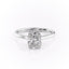 2.0 CT Elongated Cushion Cut Solitaire Hidden Halo Setting Moissanite Engagement Ring - crownmoissanite