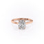 2.0 CT Elongated Cushion Cut Solitaire Hidden Halo Setting Moissanite Engagement Ring - crownmoissanite