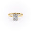 2.0 CT Elongated Cushion Cut Solitaire Hidden Halo Setting Moissanite Engagement Ring - crownmoissanite