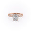 2.0 CT Cushion Cut Solitaire Milgrain Pave Setting Moissanite Engagement Ring - crownmoissanite