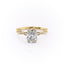 2.0 CT Cushion Cut Solitaire Milgrain Pave Setting Moissanite Engagement Ring - crownmoissanite