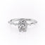 2.0 CT Elongated Cushion Cut Solitaire Dainty Pave Moissanite Engagement Ring - crownmoissanite