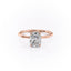 2.0 CT Cushion Cut Solitaire Hidden Halo Setting Moissanite Engagement Ring - crownmoissanite