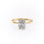 2.0 CT Cushion Cut Solitaire Hidden Halo Setting Moissanite Engagement Ring - crownmoissanite