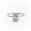 2.0 CT Cushion Cut Solitaire Hidden Halo Setting Moissanite Engagement Ring - crownmoissanite