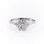 2.0 CT Elongated Cushion Cut Cluster Moissanite Engagement Ring - crownmoissanite