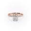 2.0 CT Elongated Cushion Cut Hidden Halo Pave Setting Moissanite Engagement Ring - crownmoissanite