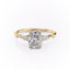 2.0 CT Elongated Cushion Cut Hidden Halo Moissanite Engagement Ring - crownmoissanite
