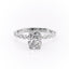 2.0 CT Elongated Cushion Cut Hidden Halo Pave Setting Moissanite Engagement Ring - crownmoissanite