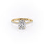2.0 CT Elongated Cushion Cut Hidden Halo Pave Setting Moissanite Engagement Ring - crownmoissanite