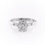 2.0 CT Cushion Shaped Moissanite Three Stones Engagement Ring - crownmoissanite