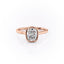 2.0 CT Cushion Shaped Moissanite Bezel Hidden Halo Engagement Ring - crownmoissanite