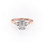 1.91 CT Emerald Cut Three Stone Moissanite Engagement Ring - crownmoissanite