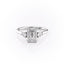 1.91 CT Emerald Cut Three Stone Moissanite Engagement Ring - crownmoissanite