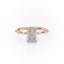 2.10 CT Emerald Cut Solitaire Dainty Style Moissanite Engagement Ring - crownmoissanite