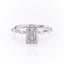 2.10 CT Emerald Cut Solitaire Dainty Style Moissanite Engagement Ring - crownmoissanite