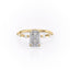 2.10 CT Emerald Cut Solitaire Dainty Style Moissanite Engagement Ring - crownmoissanite