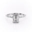 2.10 CT Emerald Shaped Moissanite Solitaire Engagement Ring - crownmoissanite