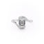 2.10 CT Emerald Cut Solitaire Bypass Setting Moissanite Engagement Ring - crownmoissanite