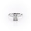 2.10 CT Emerald Cut Solitaire Pave Setting Moissanite Engagement Ring - crownmoissanite