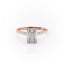2.10 CT Emerald Cut Solitaire Pave Setting Moissanite Engagement Ring - crownmoissanite