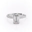 2.10 CT Emerald Shaped Moissanite Solitaire Engagement Ring - crownmoissanite