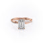2.10 CT Emerald Shaped Moissanite Solitaire Twisted Band Engagement Ring - crownmoissanite