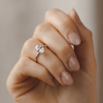 2.0 - 3.0 CT Oval Cut Moissanite Solitaire Engagement Ring