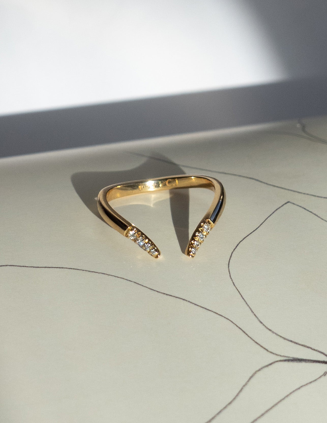 0.20 TCW Round Moissanite Open Pave Wedding Band