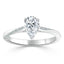 0.75 CT Pear Shaped Moissanite Solitaire Engagement Ring - crownmoissanite