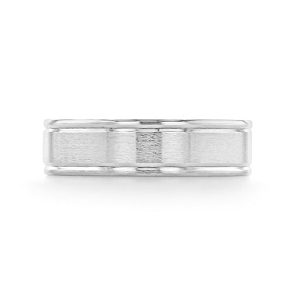 Brushed Finish Classic Men's Wedding Band - crownmoissanite
